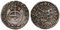 grosz 1680, moneta pęknięta, rzadki, Dudik 261, 