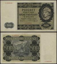 500 złotych 1.03.1940, seria A, numeracja 640014