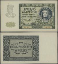 5 złotych 1.08.1941, seria AE, numeracja 1346113