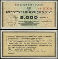 depozytowy bon rewaloryzacyjny na 5.000 złotych 