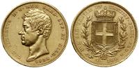 100 lirów 1834, Turyn, złoto, 32.22 g, Fr. 1138,