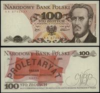 100 złotych 15.01.1975, seria AA, numeracja 6746