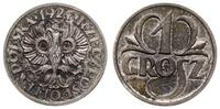 1 grosz 1927, Warszawa, moneta obiegowa ale wybi