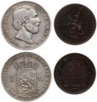 zestaw 2 monet, Utrecht, 1 gulden 1863 oraz 2 1/