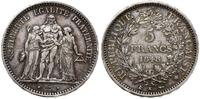 5 franków 1848 K, Bordeaux, srebro 24.94 g, paty