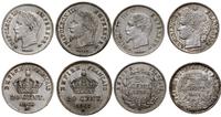 Francja, zestaw 4 x 20 centymów, 1851 A, 1854 A, 1866 BB, 1867 BB
