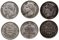 Francja, lot 3 x 50 centymów, 1854 A, 1859 A, 1867 BB