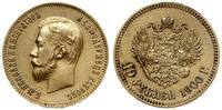 10 rubli 1900 (Ф•З), Petersburg, złoto, 8.61 g, 
