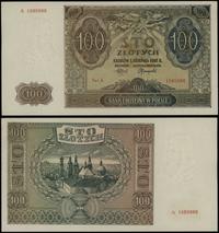 100 złotych 1.08.1941, seria A, numeracja 158598