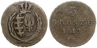 Polska, 3 grosze (trojak), 1812 IB