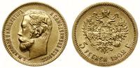 5 rubli 1902 AP, Petersburg, złoto, 4.28 g, Fr. 