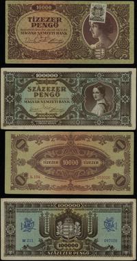zestaw 2 banknotów z roku 1945, 10.000 pengö ser