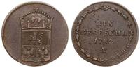 1 grosz 1782 A, Wiedeń, miedź, moneta bita dla k