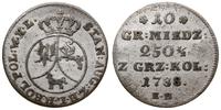 10 groszy miedziane 1788 EB, Warszawa, brak krop