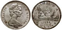 1 dolar 1966, Ottawa, Canoe, srebro próby '800',
