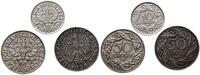 zestaw 3 monet, Warszawa, 10 groszy 1923 (I-), 5