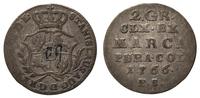 2 grosze srebrne 1766, Warszawa, patyna