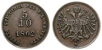 Włochy, 5/10 soldo, 1862 A