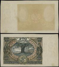 Polska, niedokończony druk banknotu 100 złotych, emisji 2.06.1932 lub 9.11.1934