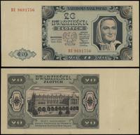 20 złotych 1.07.1948, seria BI, numeracja 969175