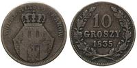10 groszy 1835, Wiedeń, ciemna patyna