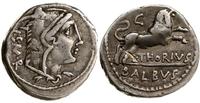 denar 105 pne, Rzym, Aw: Głowa Juno Sospity nakr
