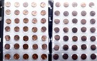 zestaw monet o nominale 1 cent lata 1957-2003, F