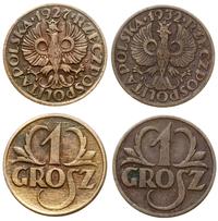 2 x 1 grosz 1927, 1932, Warszawa, razem 2 sztuki