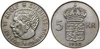 5 koron 1955, Sztokholm, srebro próby 400, 18.16