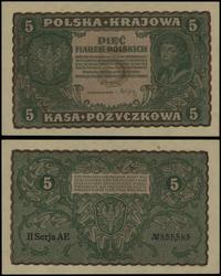 5 marek polskich 23.08.1919, seria II-AE, numera