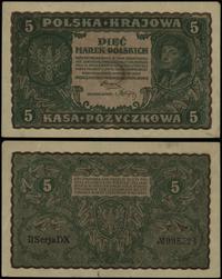 5 marek polskich 23.08.1919, seria II-DX, numera