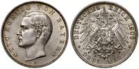 3 marki 1909 D, Monachium, bardzo ładne, AKS 202