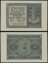 1 złoty 1.08.1941, seria AB, numeracja 4223189, 