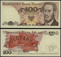 100 złotych 1.06.1982, seria LK, numeracja 11193