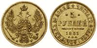 5 rubli 1851 СПБ АГ, Petersburg, złoto, 6.54 g, 