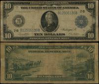10 dolarów 1914, seria B12506136B, niebieska pie