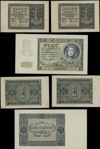 zestaw 3 banknotów:, 1 złoty 1.08.1941 seria AE,
