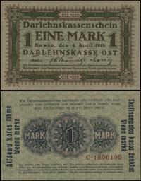 1 marka 4.04.1918, Kowno, seria C, numeracja 180