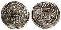 denar 1146–1157, Aw: Książę z mieczem na tronie,