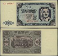 20 złotych 1.07.1948, seria KE, numeracja 756581