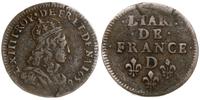 liard 1656 D, Vimy-en-Lyonnais, pęknięcie krążka