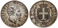 5 lirów 1876, Rzym, srebro próby "900" 24.88 g, 