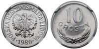 10 groszy 1980, Warszawa, pięknie zachowana mone
