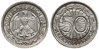 50 fenigów 1938 G, Karlsruhe, nikiel, pięknie za