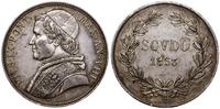 scudo 1853 R, Rzym, Aw: Popiersie papieża w lewo