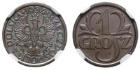 1 grosz 1934, Warszawa, piękna moneta w pudełku 