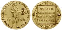 dukat 1838, Utrecht, złoto, 3.46 g, bardzo ładne