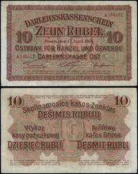 10 rubli 17.04.1916, Poznań, seria A, numeracja 