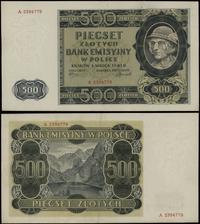 500 złotych 1.03.1940, seria A, numeracja 239477