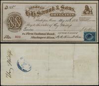 czek bankowy na 12 dolarów 25.05.1881, numeracja